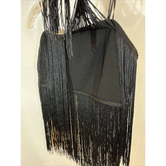 Sincerely Jules Women's Medium Crop Top Fringe Flapper GoGo Disco Showgirl - Picture 5 of 9